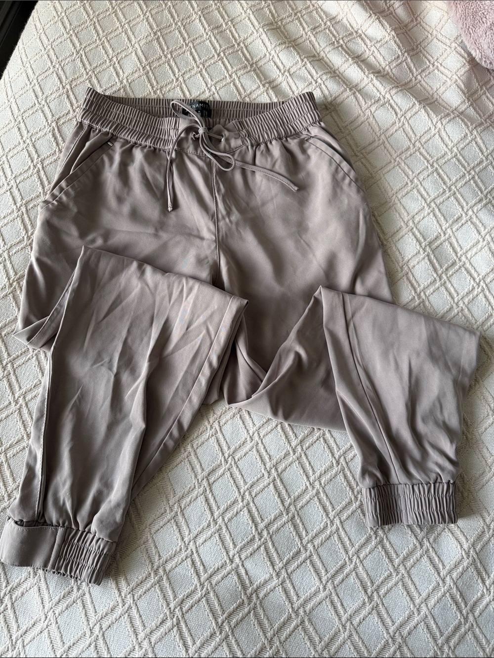 Dynamite Taupe Drawstring Jogger Pants
